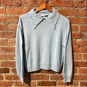 MONKI Scalloped Collar Sweater